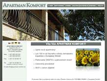 Tablet Screenshot of apartman-komfort.sk